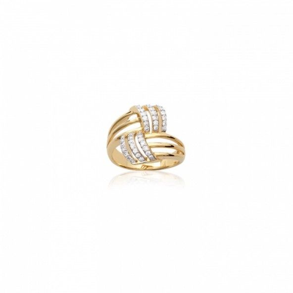 Gold Plated Ring With Zirconium