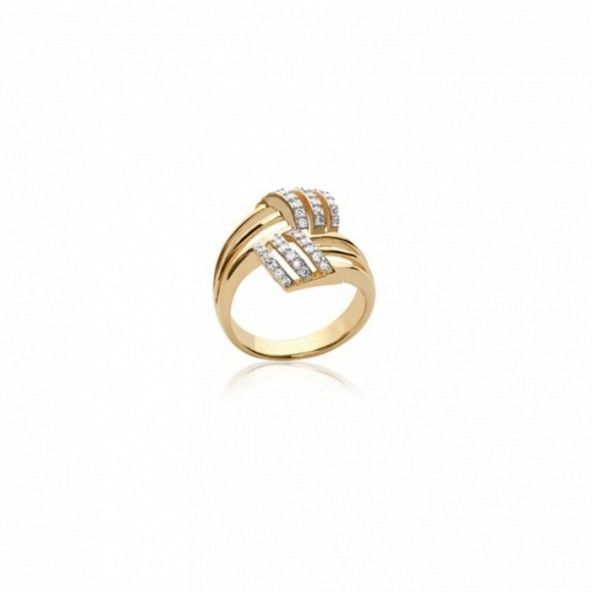 Gold Plated Ring With Zirconium