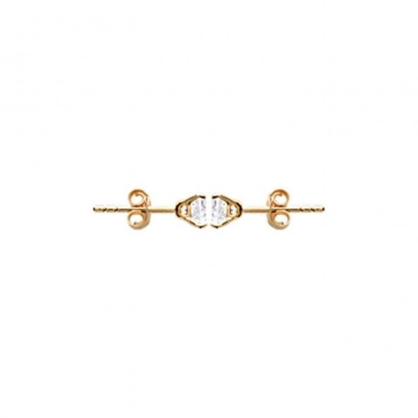 MJ Earrings Gold Plated Zirconium