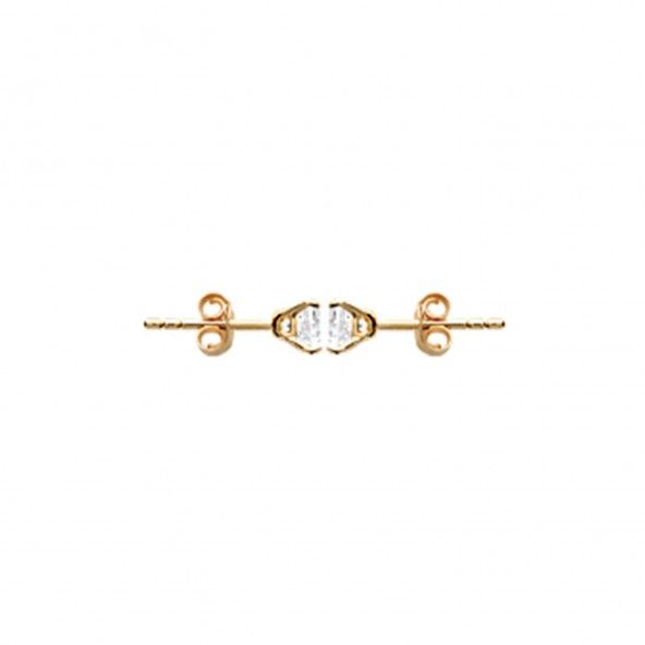 MJ Earrings Gold Plated 5 mm Zirconium
