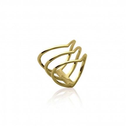 3 Rings Gold Plated Ring
