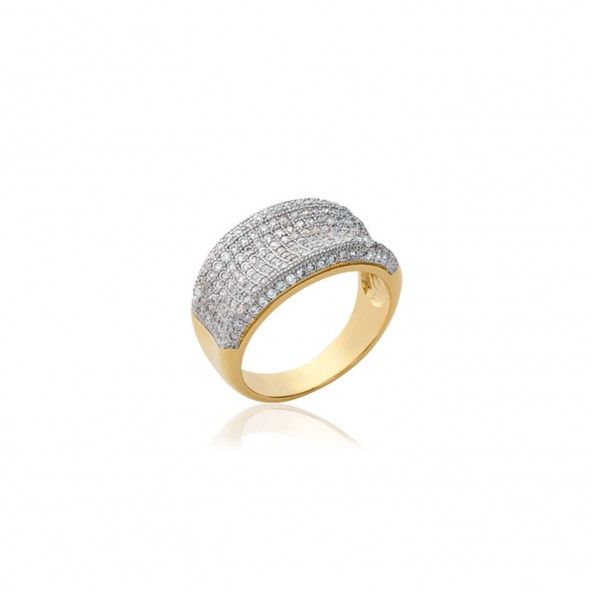 Gold Plated Ring with incrusted Zirconium