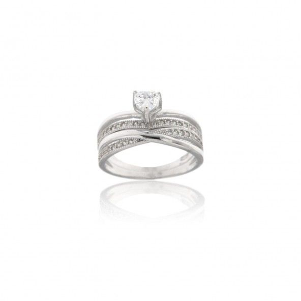 Ring Solitaire Zirconium Silver 925/1000