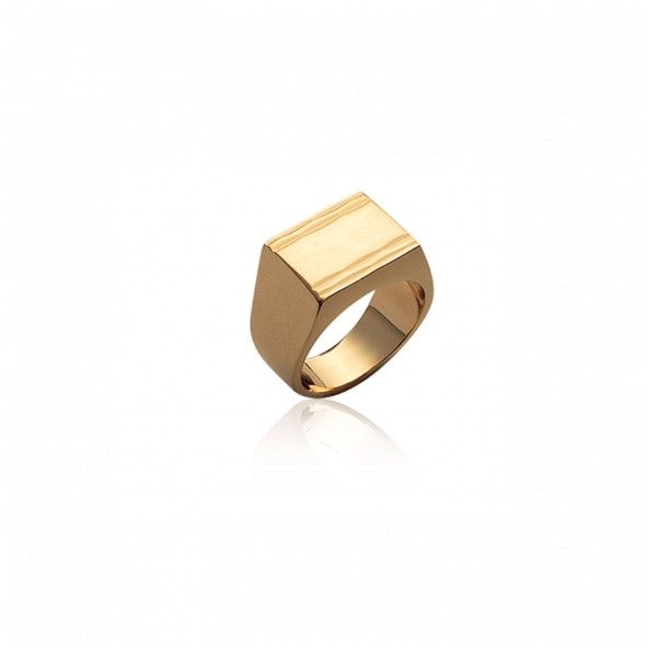Gold Plated Signet Ring MJ