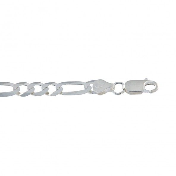 925/1000 Silver Bracelet 6 mm 3 + 1