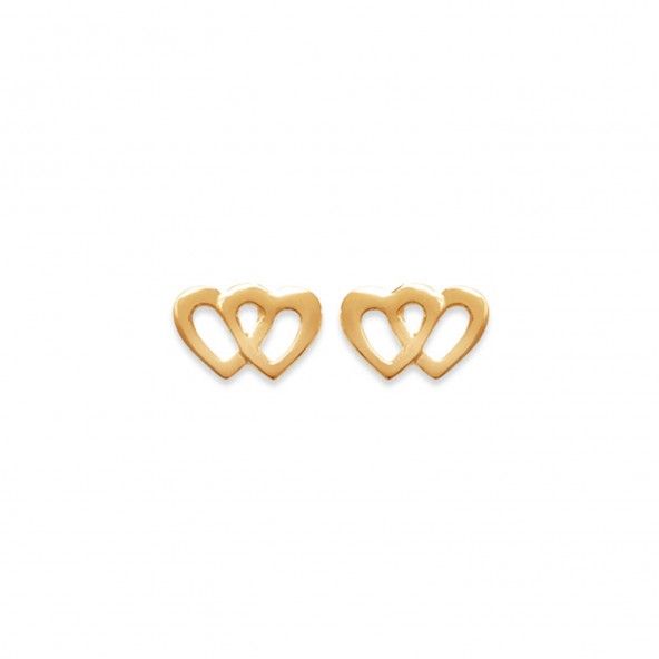 Earrings Heart Shaped Gold plated