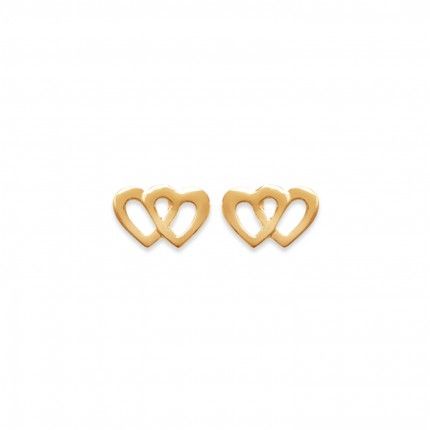 Earrings Heart Shaped Gold plated