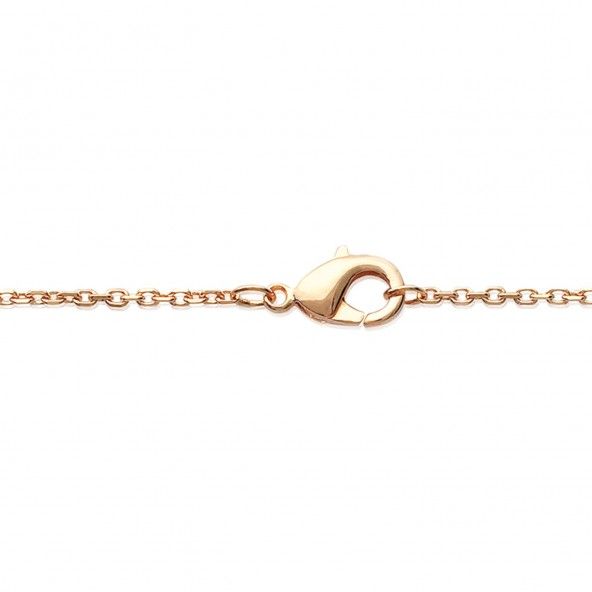 Bracelet de cheville en plaqué or avec pierre Zircon en forme de coeur