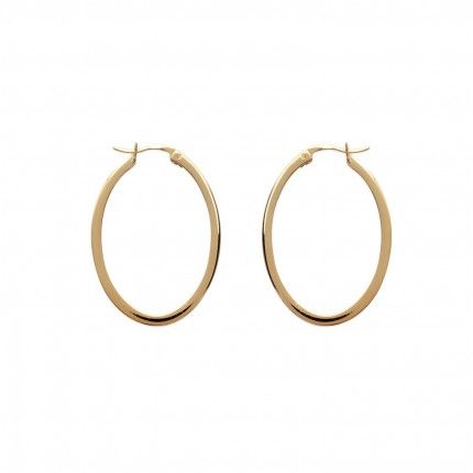 Gold plated Hoops Oval Shape