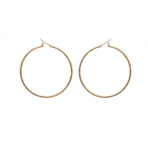 Hoops Twisted Wire Gold plated Diameter 60mm