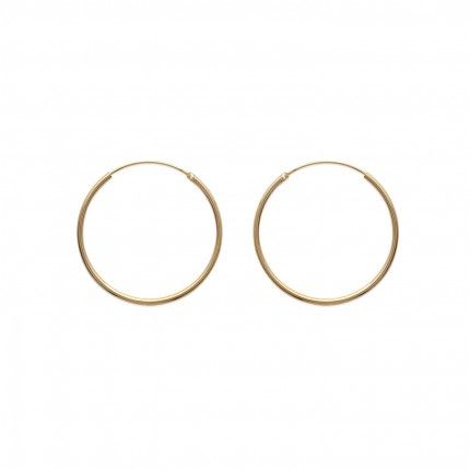 Gold plated Hoops Round Shape Diameter 40mm