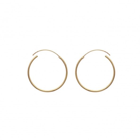 Gold plated Hoops Round Shape Diameter 40mm