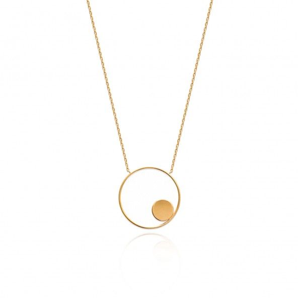 Extensible Necklace Circle 40 + 5 cm Gold Plated