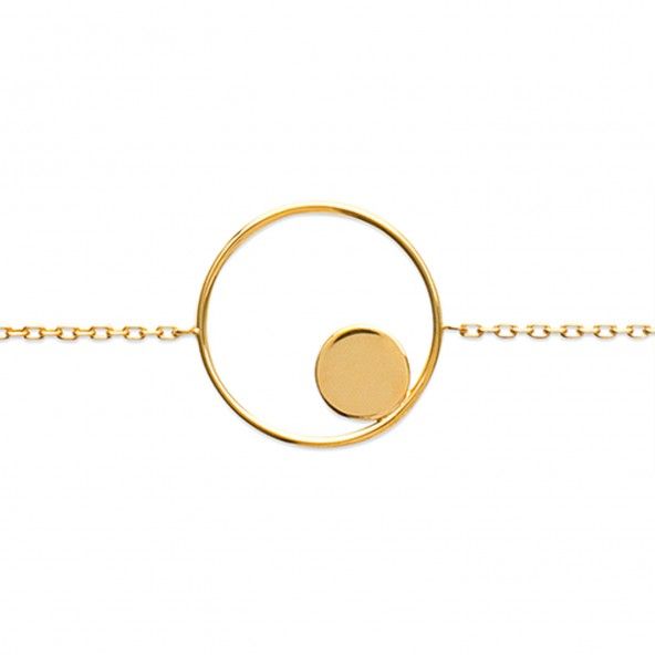 Extensible Necklace Circle 40 + 5 cm Gold Plated