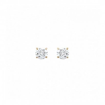 Earrings 4 Claws with Zirconium Stone 6mm