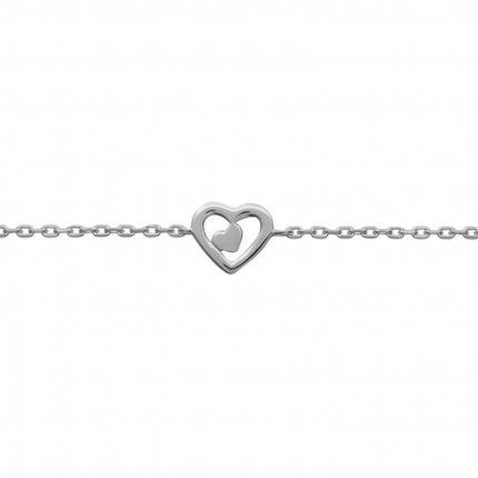 925/1000 Silver Heart Bracelet