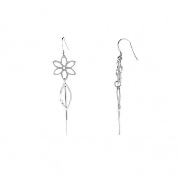 Dangling Earrings Flower 925/1000 Silver
