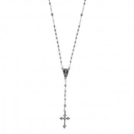 925/1000 Silver Rhodium Rosary