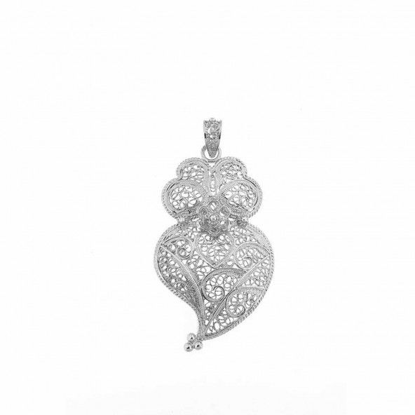 925/1000 Silver Pendant Viana Heart 4,7 cm