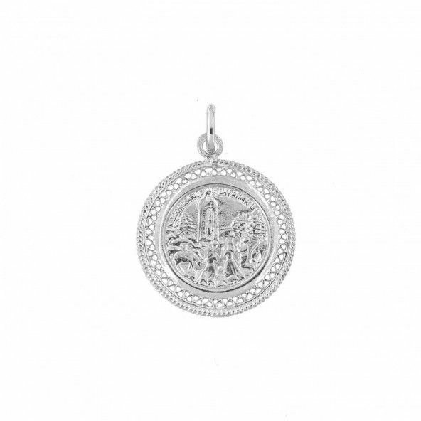 Médaille Religieuse Fatima 2,3 cm Argent 925/1000