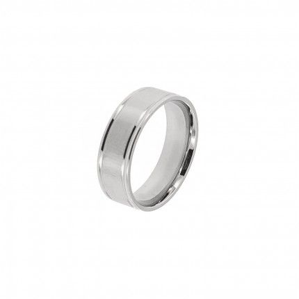 Stainless Steel Engagement Ring 7 mm