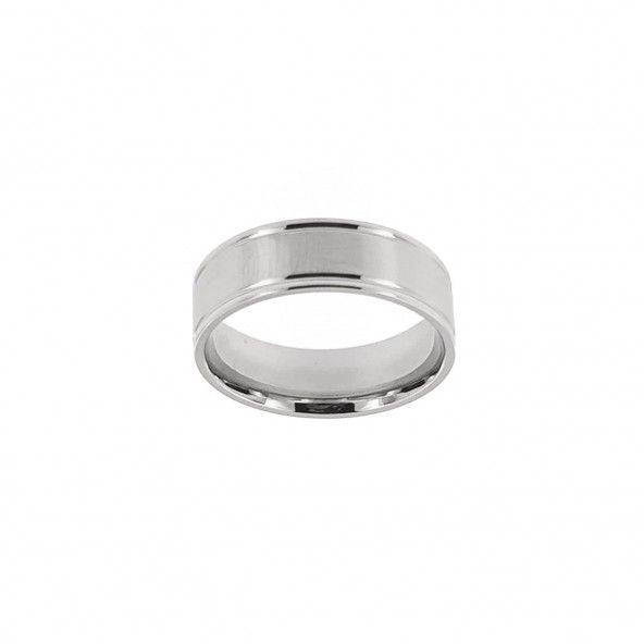 Stainless Steel Engagement Ring 7 mm