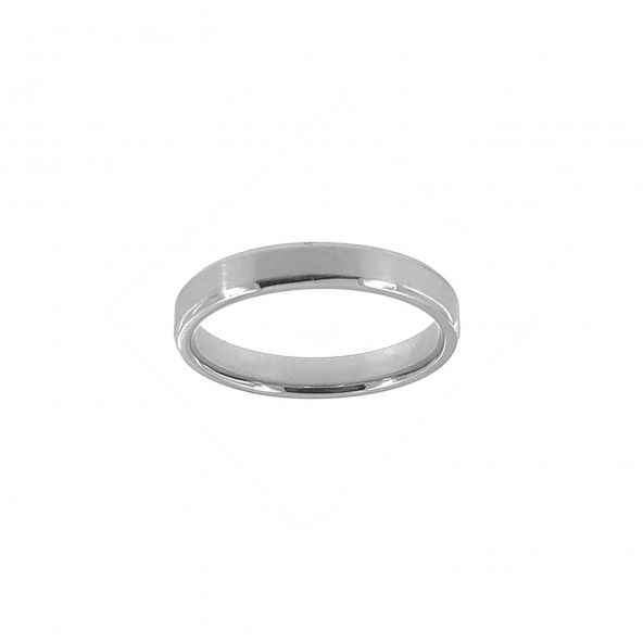 Stainless Steel Engagement Ring 4 mm with 2 shining lines