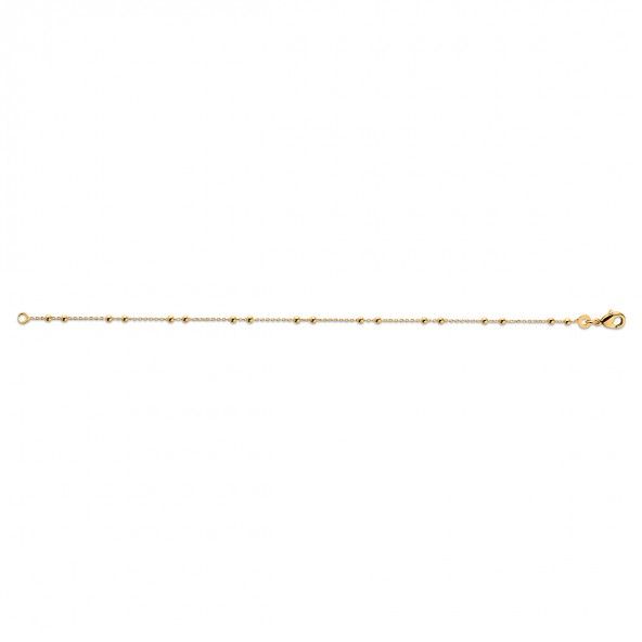 Gold Plated Bracelet with small balls 18cm.