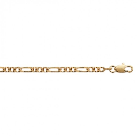 Gold Plated 3+1 mesh Chain 50 cm Lenght, 3 mm Width.