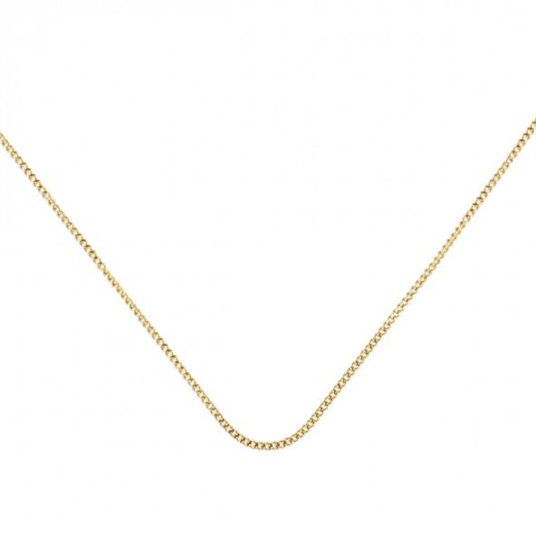 Gold Plated Barbela mesh Chain 40cm Lenght, 1 mm Width.