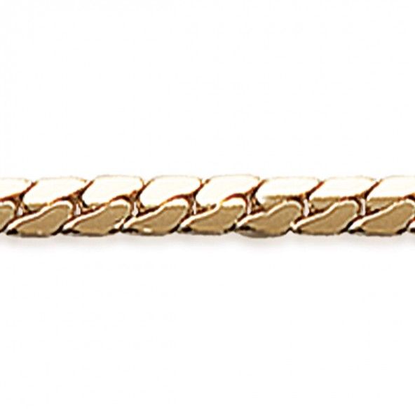Gold Plated Bracelet English Mesh 3mm, 18cm.