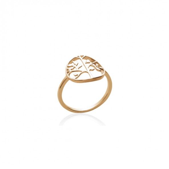 Gold Plated Ring with Tree of Life 16mm.