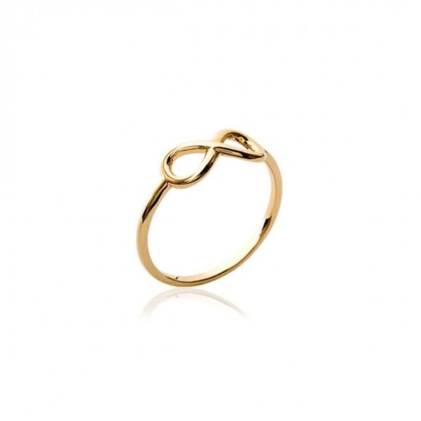 Gold Plated Ring with Infinity symbol 7mm/19mm.
