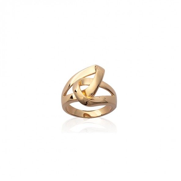 Gold Plated Ring knot shape 20mm.
