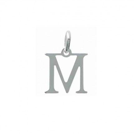 Pendant letter M initial name in Silver 925/1000
