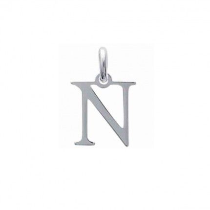 Pendant letter N initial name in Silver 925/1000