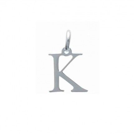 Pendant letter K initial name in Silver 925/1000
