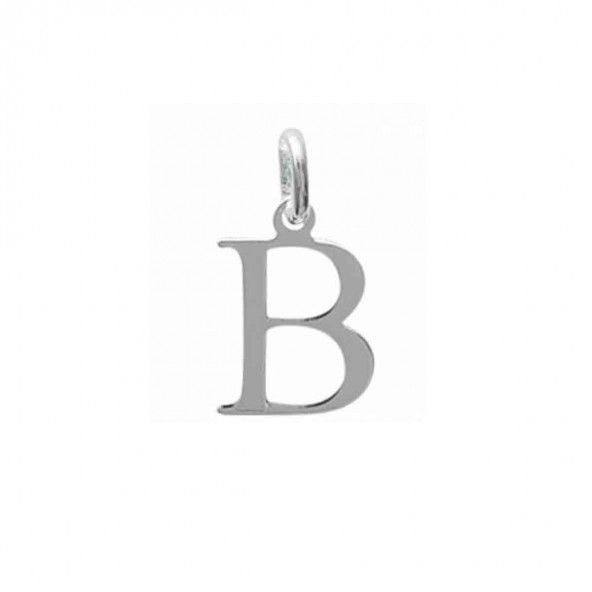 Pendentif lettre B initiale prénom en Argent 925/1000