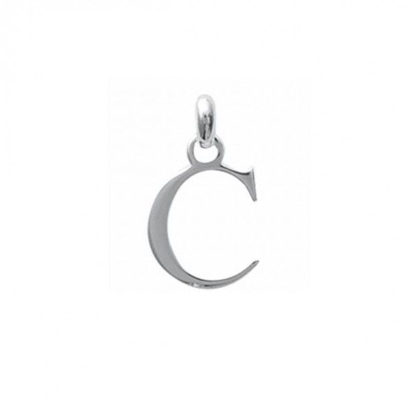 Pendant letter C initial name in Silver 925/1000