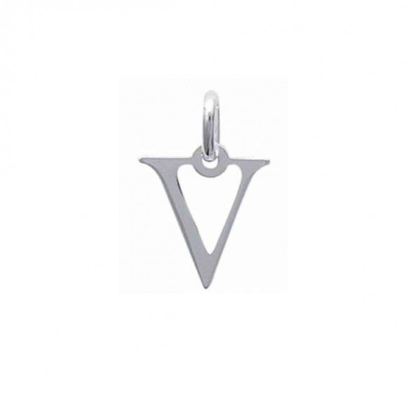 Pendant letter V initial name in Silver 925/1000