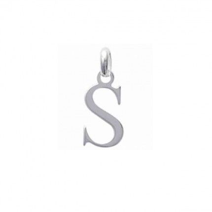 Pendant letter S initial name in Silver 925/1000