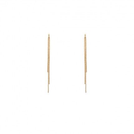 Gold Plated Long Earings 2mm/12mm.