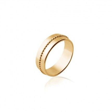 Gold Plated wedding ring with standard line 7mm.