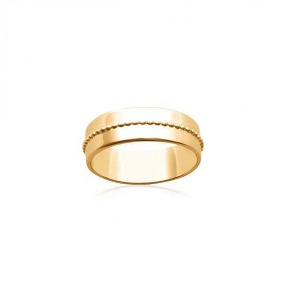 Gold Plated wedding ring with standard line 7mm.