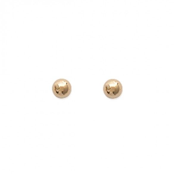 Gold Plated Earings Ball shape 3mm.