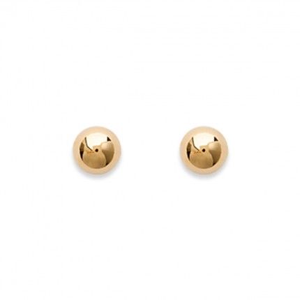 Gold Plated Earings Ball shape 5mm.