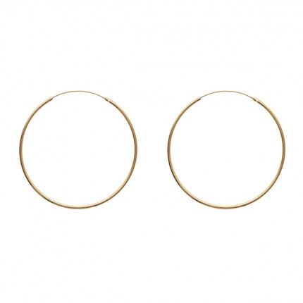 Gold Plated Hoops 70mm/2mm.