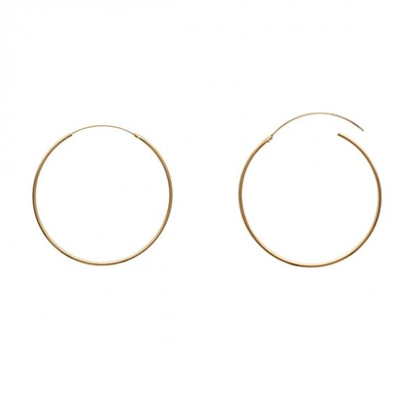 Gold Plated Hoops 70mm/2mm.