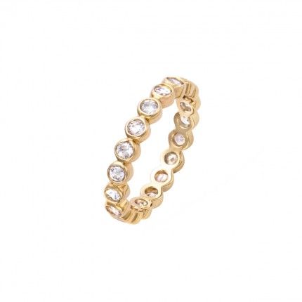 Gold Plated Ring with zirconia 3mm.