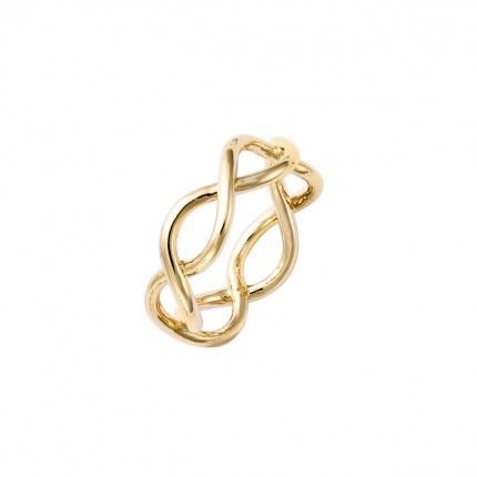 Gold Plated Ring intinity shape 7mm.